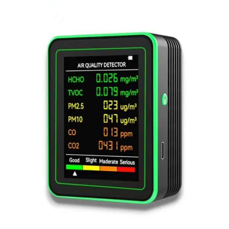 Rilevatore Ambientale 6 in 1 con Display a Colori – Sensore Ndir Alta Qualità