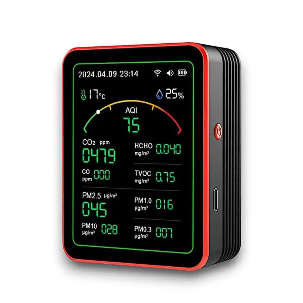 Rilevatore Ambientale 15 in 1 Wi-Fi con Display a Colori – Sensore Smart Qualità Aria