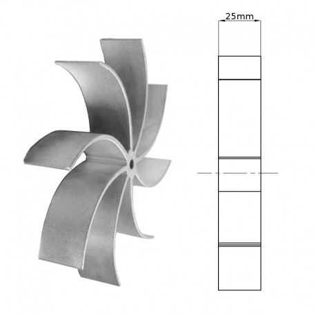 GIRANTE PRINCIPALE FANDIS H=25mm