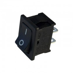 INTERRUTTORE UNIP.NERO 19x13mm 6A.