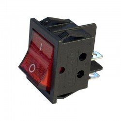 INTERRUTTORE BIPOLARE ROSSO 28x22mm