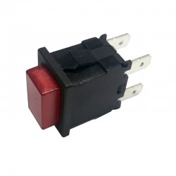 INTERRUTTORE PUSH ROSSO 13x19mm